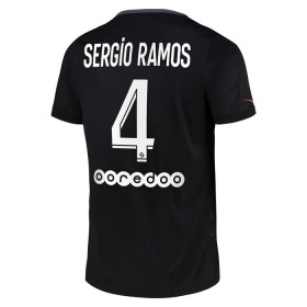 Koszulka Paris Saint-Germain PSG Sergio Ramos 4 Trzeci Stroje Piłkarskie 2021/22 Krótki Rękaw